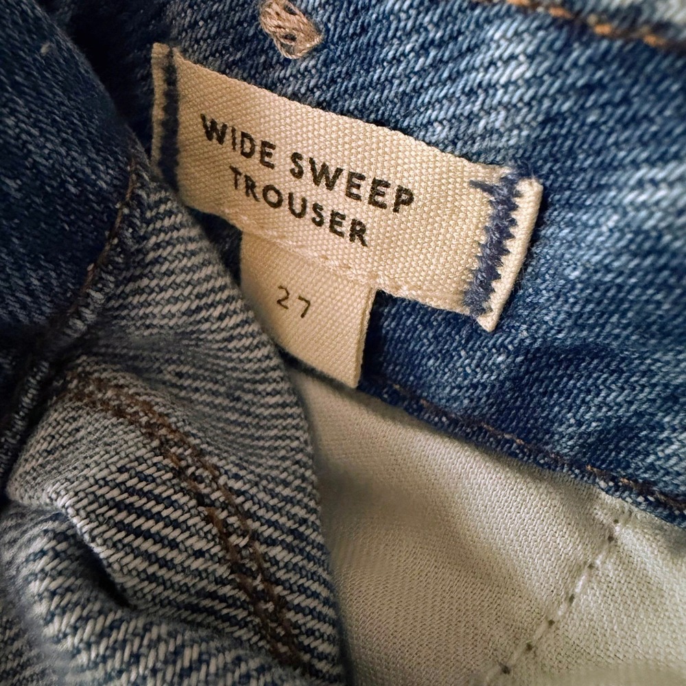 Madewell Wide Sweep Trouser Womens 27 Blue High Rise Denim Jeans Wide Leg - Picture 2 of 5